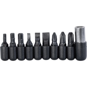 9-teiliges Bit-Set für LUX Multitool-Taschenmesser 12in1, verschiedene Schraubaufsätze.