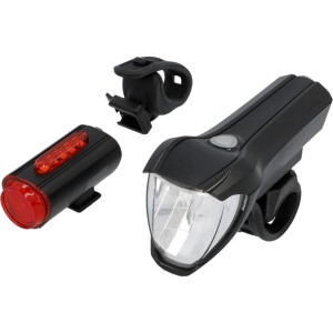 Fischer Akku-LED Fahrradbeleuchtung Set, 50 LUX, mit Front- und Rücklicht für mehr Sicherheit.