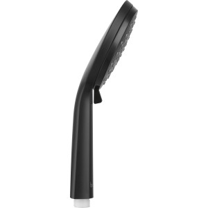 baliv Handbrause HBR-120.160, schwarz matt, mit 3 Strahlarten und Antikalk-Noppen.