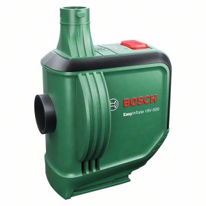 Bosch Akku-Luftpumpe EasyInflate 18V-500 Solo, grüne Akku-Druckluftpumpe für Luftmatratzen und Planschbecken.