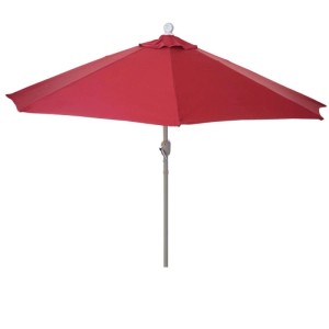 Halbrund Sonnenschirm Lorca, 3m, Bordeauxrot, UV 50+, ohne Ständer.
