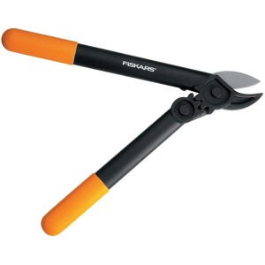 Fiskars Amboss-Getriebeastschere PowerGear L31, Gartenschere für Äste bis 3,5 cm Durchmesser.