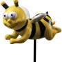 Gelbe Deko-Biene als Gartenstecker, 42 cm hoch, für die Gartendekoration.