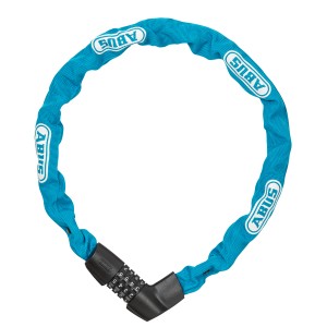 Abus Kettenschloss CH Lock 4408, blau, mit Zahlencode für Fahrräder.