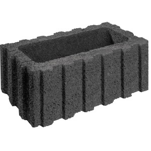 Premac Pflanzstein Rasterflor, anthrazit, 60x40x25 cm, für Hanggestaltung und Gartenelemente.