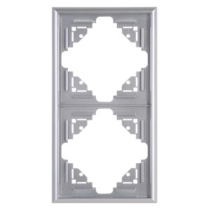 Kopp Abdeckrahmen 2-fach Malta Silber für Schalter und Steckdosen.