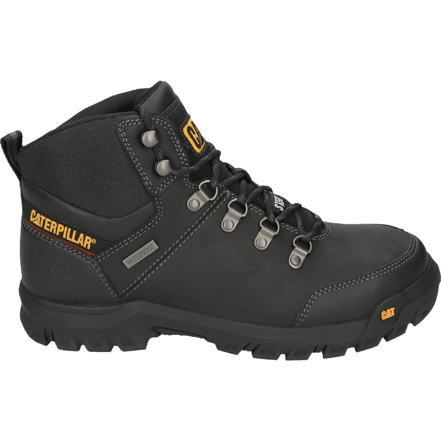 Schwarzer Cat Sicherheitsstiefel Framework S3, Größe 40, ideal für Arbeitsschutz.
