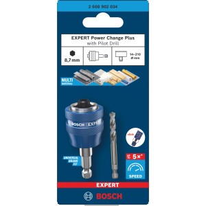 Bosch Aufnahmeschaft mit Vorbohrer Expert Power Change Plus, HEX Schaft, HSS-G.