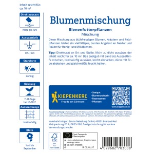 Kiepenkerl Bienenfutterpflanzen Mischung, einjährig. Blumensamen für eine lange Blühdauer.