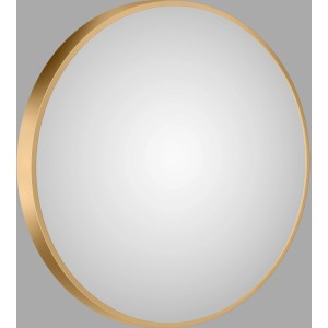 Runder DSK Design Wandspiegel Silver Coiffeur Ø 50 cm mit goldenem Rahmen.