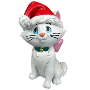 Disney Marie Deko-Figur (21 cm) mit roter Weihnachtsmütze als festliche Weihnachtsdekoration.