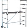 Krause Kleingerüst Corda 3 m mit Rollen, fahrbares Aluminium Gerüst für Innen- und Außenarbeiten.