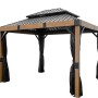 Sojag Pavillon Fontana 289x363 cm mit Moskitonetz und Stahlblechdach.