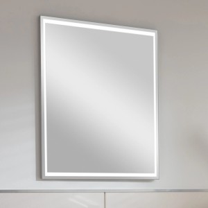Fackelmann LED-Spiegel B.Paris, 70,5x90,5 cm, silberfarben, mit umlaufender LED-Beleuchtung.