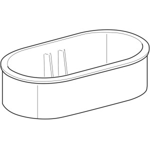 Geberit Ovale Badewanne Bambini, Weiß, für Kinder, aus Varicor, mit Ablaufgarnitur.
