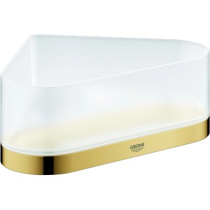 Grohe Eck-Duschablage Selection Cool Sunrise aus Glas und Metall, goldfarben.