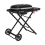 Weber Traveler Camping-Gasgrill mit Rollwagen, 1 Brenner, schwarz. Mobiler Grill für Camping und unterwegs.