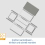 EcoStar Gartenbox Elegant, anthrazitgrau, Einzelteile für einfachen Aufbau.