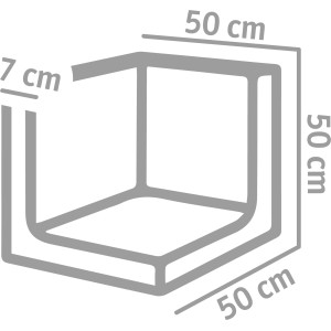 Diephaus L-Stein Ecke, unbewehrt, grau, 50x50x50x7 cm, zur Beet- und Böschungsbefestigung.