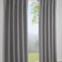 Grauer Gardinia Schlaufenschal Dimout mit Gardinenband, blickdicht und verdunkelnd, 245x140 cm.