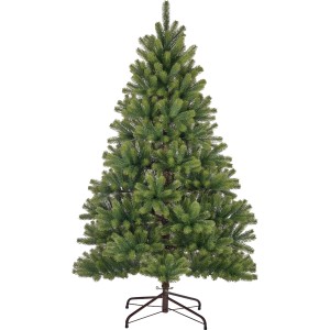Grüne Kunsttanne Nagano, 150 cm hoch, mit Metallständer. Künstlicher Weihnachtsbaum für Innenräume.