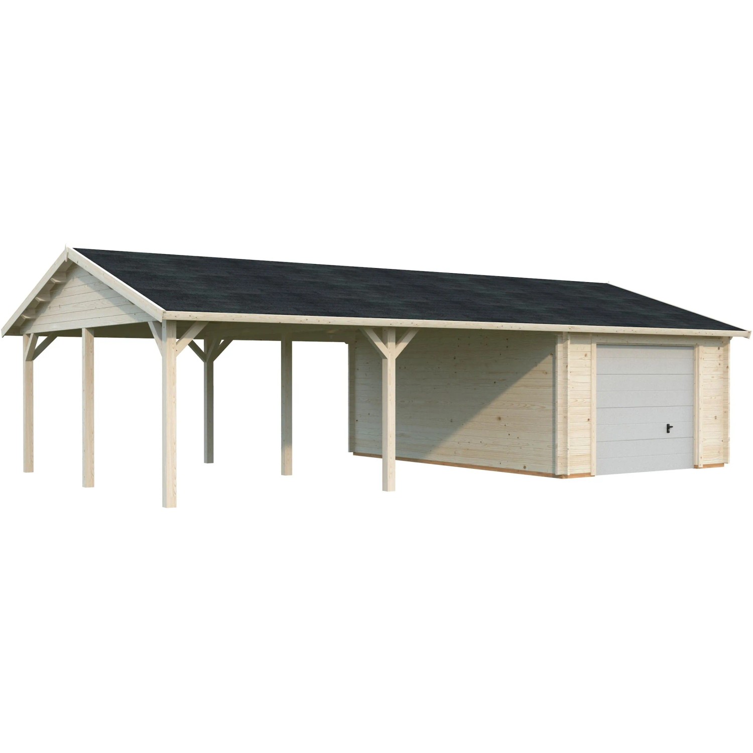Palmako Garage Roger mit Sektionaltor 953 x 550 cm Naturbelassen FSC®_8