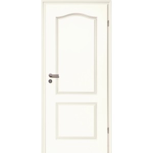 Weiße Zimmertür Brillant Classic mit Bogen, 85x203 cm, Rechtsanschlag.