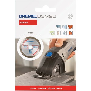 Dremel DSM540 Diamant-Trennscheibe für DSM20 Miniaturwerkzeug zum Schneiden von Fliesen.