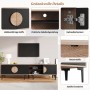 okwish TV Schrank mit Stauraum Fächern Wohnzimmer 180x35x49cm Natur_7