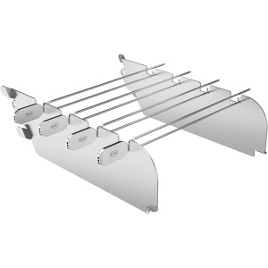 Rösle Primezone Windschutz Videro mit Spießhalterung für Grillspieße.