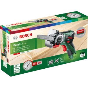 Bosch EasyCut 12 Akku-Säge mit NanoBlade im Karton, 12V Akku inklusive.