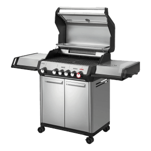 Enders Gasgrill Monroe Pro 4 SIKR Turbo mit Seitenkocher und Infrarot-Backburner.