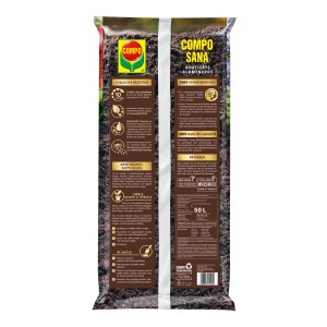 Sack Compo Sana torffreie Qualitäts-Blumenerde 50L für Zimmer-, Balkon- und Gartenpflanzen.