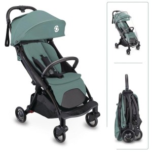 Türkiser Globber Stroll Lite Buggy für Baby & Kleinkind. Leichtgewicht mit 1-Hand-Falt-Automatik, UV-Verdeck und PU-Reifen.