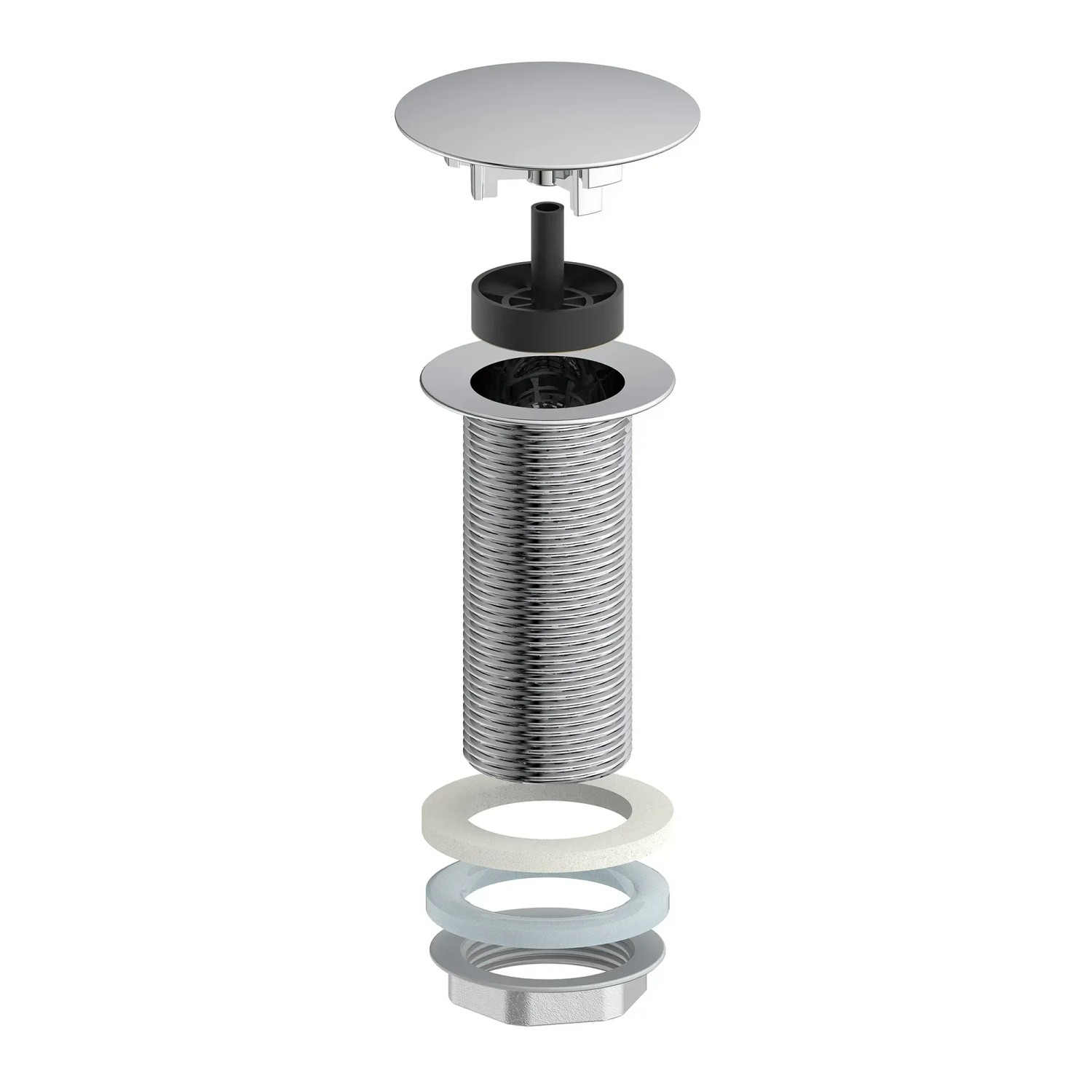 Kirchhoff Ablaufventil, 32mm, Chrom, für Waschtische ohne Überlauf