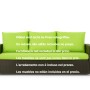 Set Gartenbank Kissen 'Lemon' für 3-Sitzer Bänke, 140x50 cm + 2 Rückenkissen.