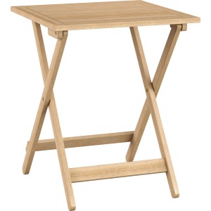 Quadratischer Klapptisch aus Akazienholz, Teil des 3-teiligen Balkon-Sets Templeton.