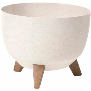 Beiger Siena Garden Blumentopf Oslo, Ø 29 cm, mit drei Füßen. Skandinavisches Design für Haus und Garten.