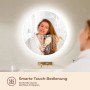 Runder Emke Badspiegel 80cm mit beleuchtetem Rand und Beschlagfrei-Funktion. Klare Sicht trotz Dampf, Touch-Steuerung.
