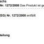 Informationen zur Einstufung und Kennzeichnung gemäß CLP-Verordnung.