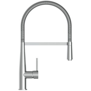 Verchromte Schütte Spiralfeder-Küchenarmatur New York mit hohem Auslauf und Einhebelmischer.