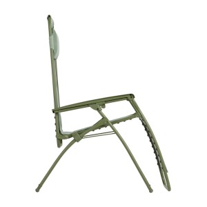 Relaxliege R CLIP Batyline Moss, verstellbarer Gartenstuhl mit Stahlgestell.