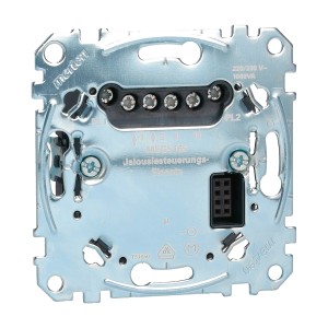 Merten Jalousiesteuerungs-Einsatz MEG5165-0000, Detailansicht der Rückseite mit Anschlüssen.