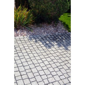 Premac Pflaster Cube Granit Grau, Mehrformat-Pflastersteine für Gartenwege und Terrassen.