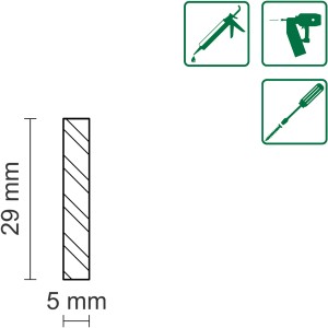 FN Neuhofer Flachleiste aus Fichte/Kiefer, astrein, roh, 5x29x1000 mm, für Bastelarbeiten.