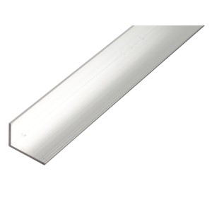Ungleichschenkliges Winkelprofil aus Aluminium, 10x15x1000 mm, ideal für Verbindungen und Befestigungen.