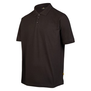 Schwarzes Hans Schäfer Workwear Polo-Shirt Gr. L aus Baumwolle und Polyester.