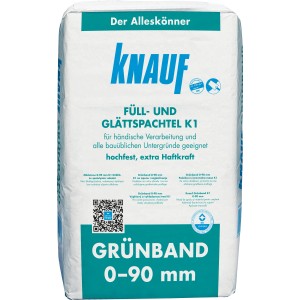 Sack Grünband Füll- und Glättspachtel K1 25kg von Knauf, für Wand und Decke.