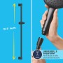 Grohe Quickfix Brausestangenset Vitalio Comfort 110 in Schwarz mit Brause, Schlauch und Stange (900mm).