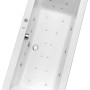 Weißes Whirlpool-Komplettsystem Cubic 190x90 cm mit Hydromassage- und Luftsystem.
